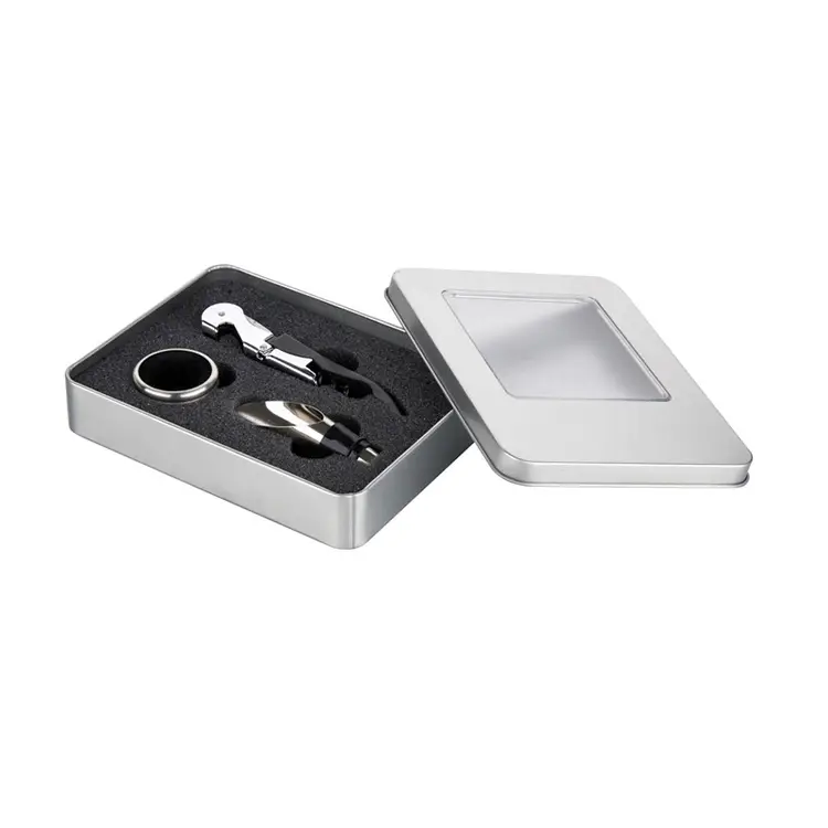 3pcs vyno aksesuarų alavo dėžutės vyno rinkinys