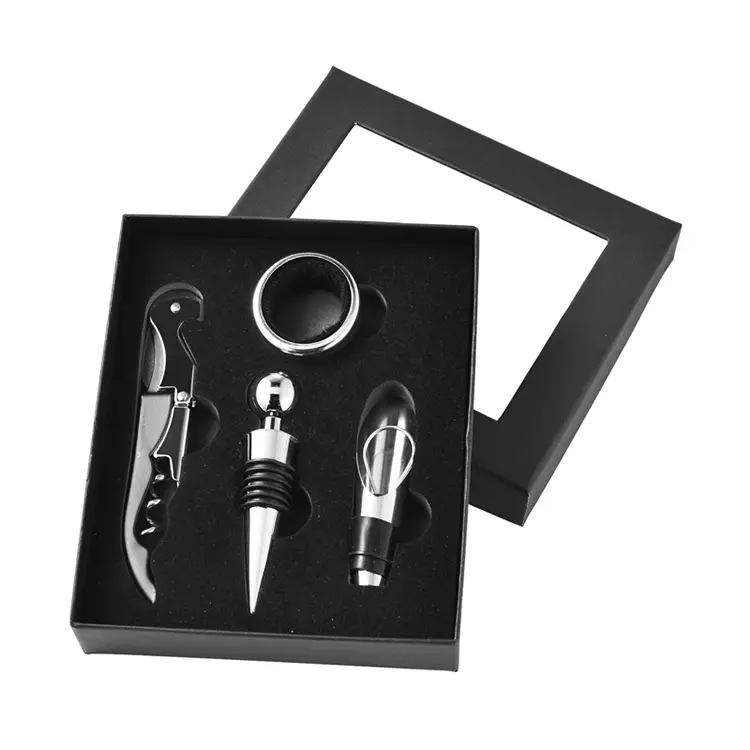 4pcs vyno aksesuarų kartoninės dėžutės vyno rinkinys