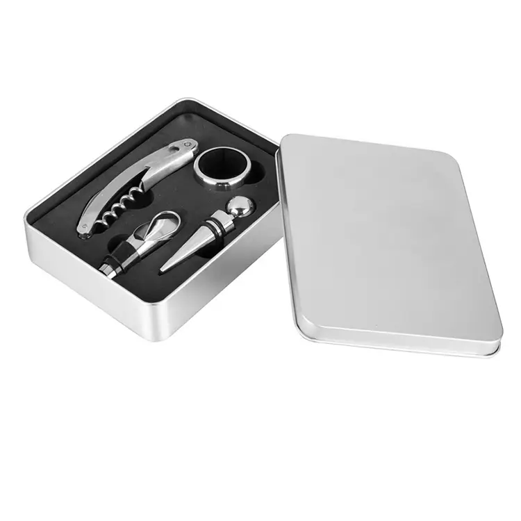 4pcs vyno įrankiai alavo dėžutės vyno rinkinys